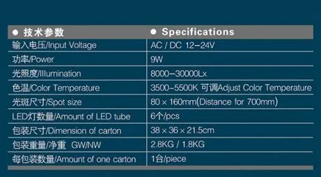 Dental Unit LED Lamp Dental Oral Lamp with 6 Bulbs with Sensor