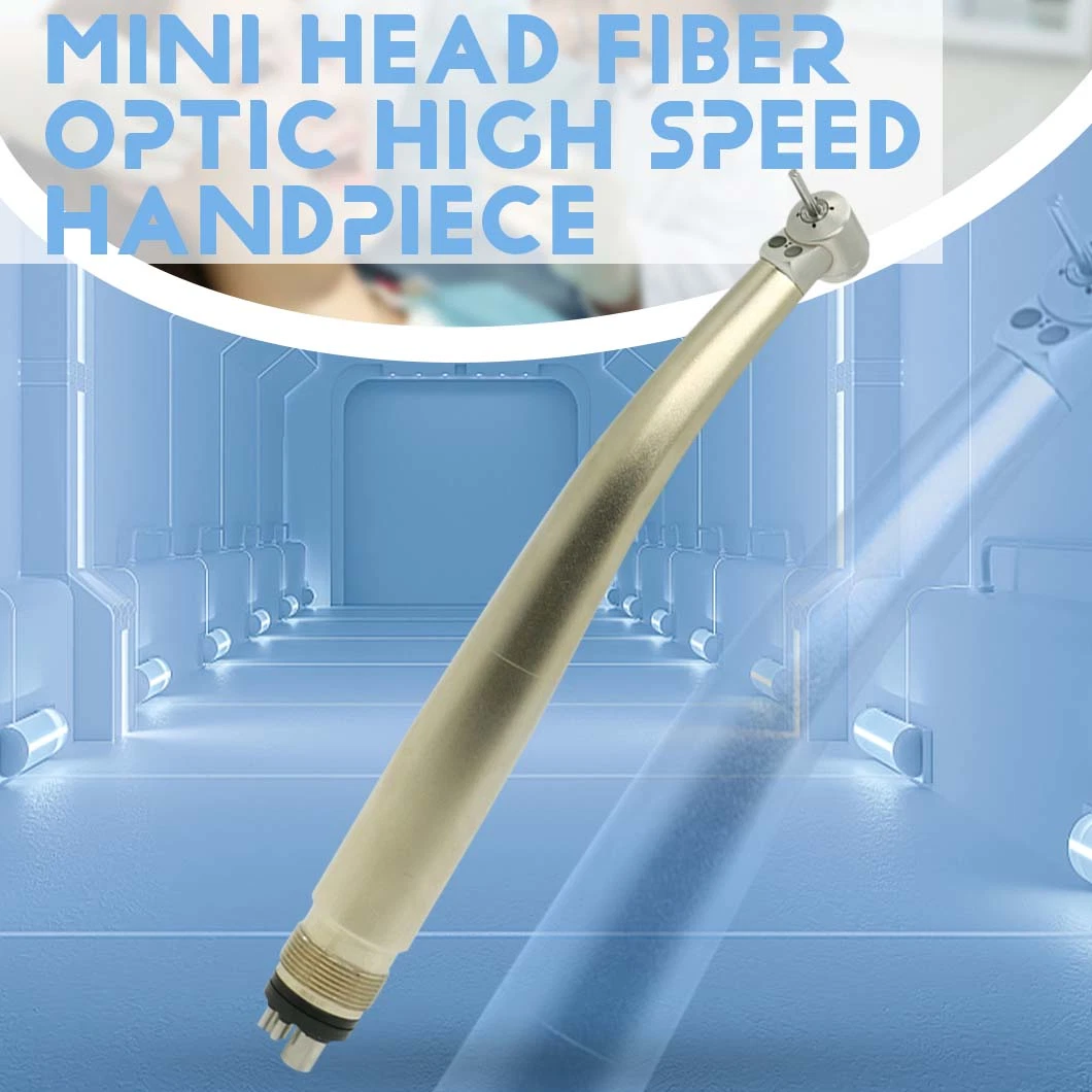 Dental Equipment Children Mini Head High Speed Handpiece Turbine 2 Holes 4 Holes Single Water Spray LED Push Button Ceramic Bearings