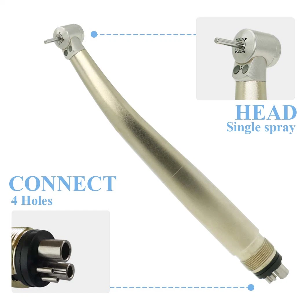 Dental Equipment Children Mini Head High Speed Handpiece Turbine 2 Holes 4 Holes Single Water Spray LED Push Button Ceramic Bearings