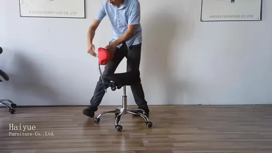 Tilt Seat Adjustable Height Ergonomic Saddle Seat Rolling Dental Stool with Adjustable Back